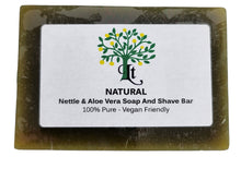Lade das Bild in den Galerie-Viewer, Nettle and Aloe Vera Soap & Shave Bar, Embrace Natural Goodness