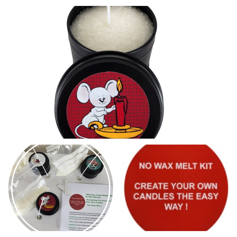 No Melt Wax Candle Making Kit – Ideal Gift - Create 3 Home Made Candles Effortlessly