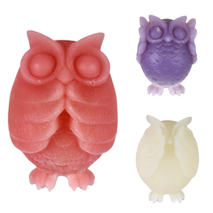 Enchanting Trio Of Charming Owl Hand Crafted Soaps, See No Evil, Hear No Evil, Speak No Evil