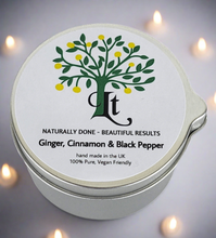 Load image into Gallery viewer, Aromatherapy Massage Candle Soothing Ginger, Cinnamon, and Black Pepper

