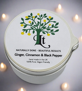 Aromatherapy Massage Candle Soothing Ginger, Cinnamon, and Black Pepper
