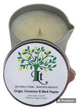 Lade das Bild in den Galerie-Viewer, Aromatherapy Massage Candle Soothing Ginger, Cinnamon, and Black Pepper
