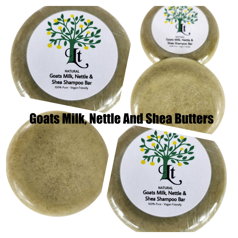 Luxurious Goats Milk, Nettle, And Shea Butter Shampoo Bar