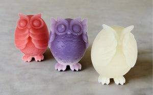 Enchanting Trio Of Charming Owl Hand Crafted Soaps, See No Evil, Hear No Evil, Speak No Evil