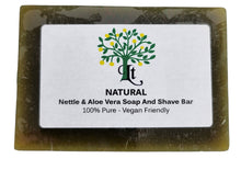 Carica l&#39;immagine nel visualizzatore della galleria,Nettle and Aloe Vera Soap &amp; Shave Bar, Embrace Natural Goodness
