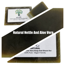 Cargar imagen en el visor de la galería, Nettle and Aloe Vera Soap &amp; Shave Bar, Embrace Natural Goodness
