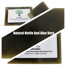 Chargez l&#39;image dans la visionneuse de la galerie,Nettle and Aloe Vera Soap &amp; Shave Bar, Embrace Natural Goodness
