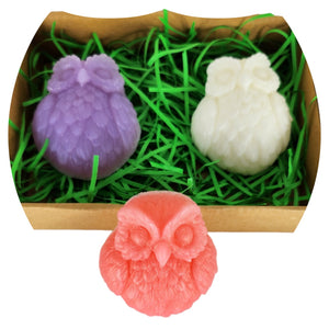 Enchanting Trio Of Charming Owl Hand Crafted Soaps Gift Set - 150g
