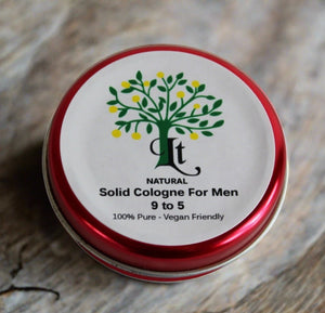 Solid Cologne After Shave Balm For Men, Wild Citrus For Every Day, 30ml Tin, 100% Natural