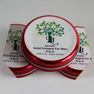 Solid Cologne After Shave Balm For Men, Wild Citrus For Every Day, 30ml Tin, 100% Natural