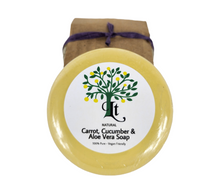 Cargar imagen en el visor de la galería, Carrot, Cucumber &amp; Aloe Vera Soap Bar - The Ultimate In Natural Skincare
