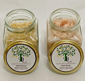 Vegan Hand And Foot Care Gift Box - Hand And Foot Scrub - Lemon Tree Natural Skin Care