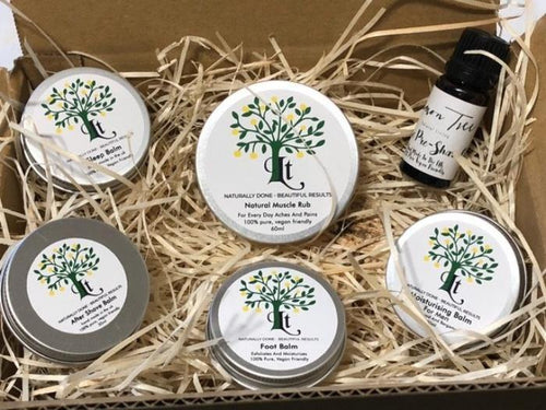 Men's Self Care Gift Box, Uplift Mood, Boost Confidence - Lemon Tree Natural Skin Care
