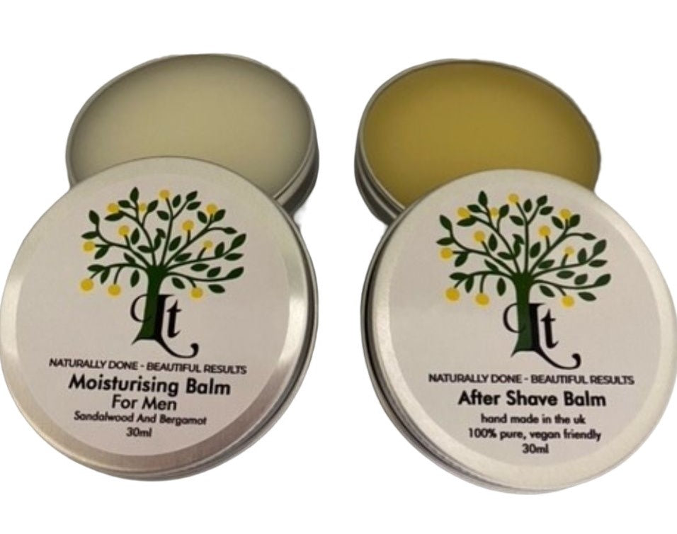 After Shave Balm And Energising Moisturiser Set For Men - 100% Natural