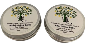 After Shave Balm And Energising Moisturiser Set For Men - 100% Natural
