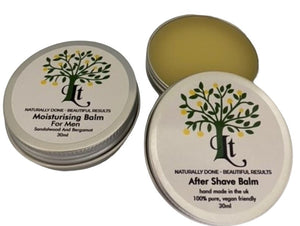 After Shave Balm And Energising Moisturiser Set For Men - 100% Natural