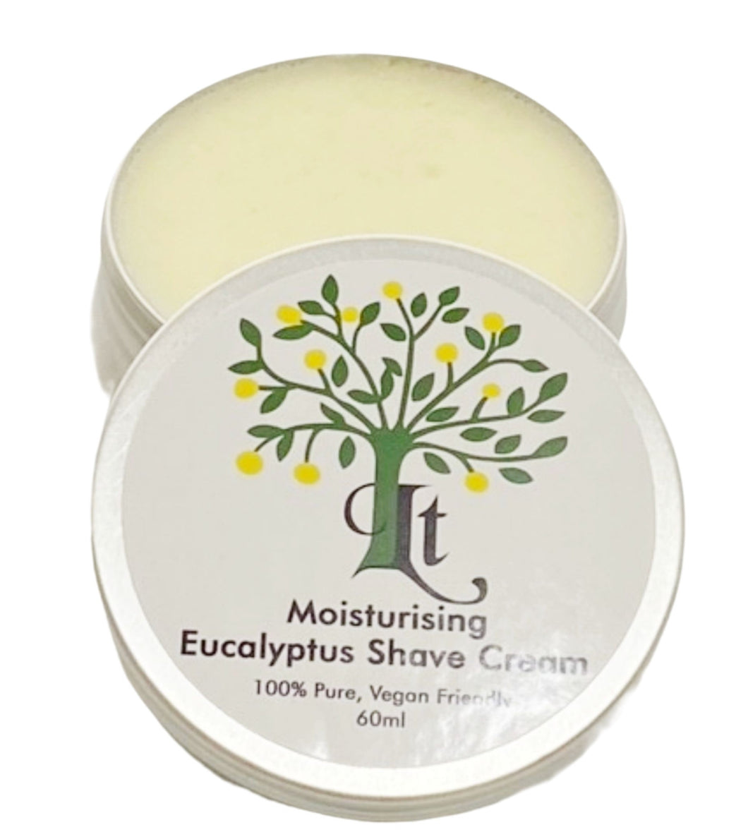 Shave Cream, Wonderfully Moisturising Eucalyptus For Sensitive Skin 100% Natural