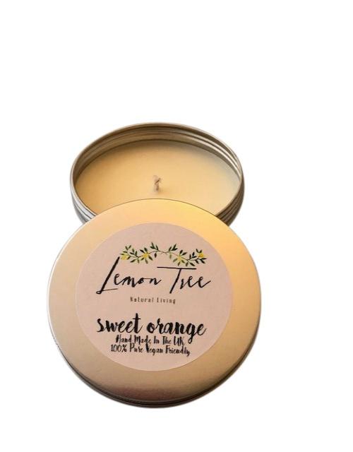 Sweet Orange Moisturising Massage Candle Acne, Mood Lifting - Lemon Tree Natural Skin Care